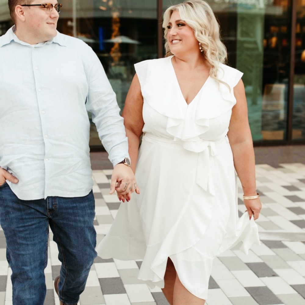 Elegant White Ruffle Dress